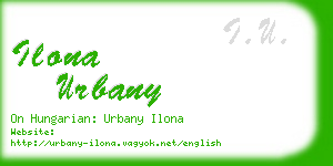 ilona urbany business card